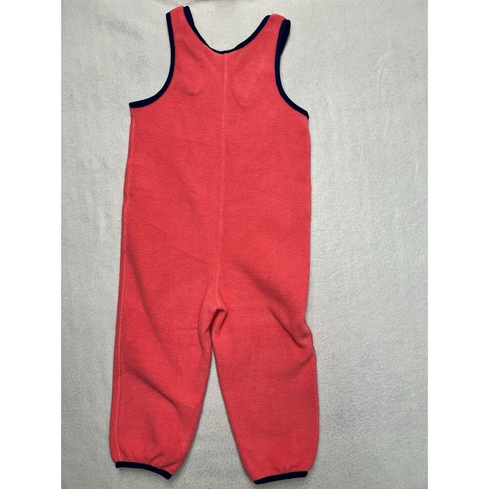 Patagonia Kids Baby Synchilla 1 Piece Fleece Overalls Adjustable Straps 3T Pink - Picture 4 of 7
